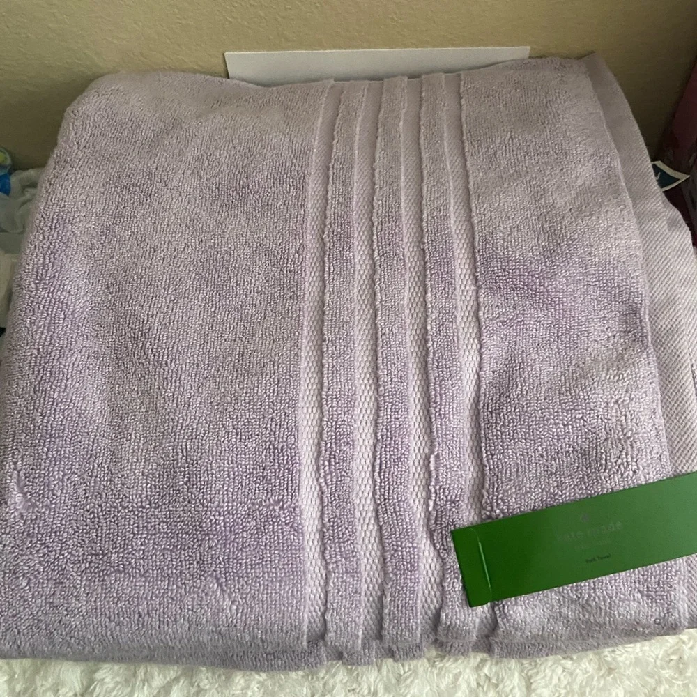 kate spade Lavender Bath Towel NWT